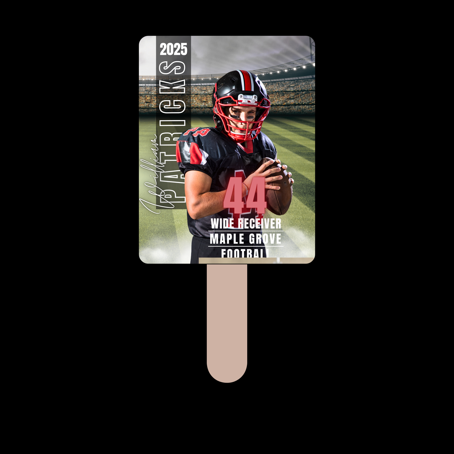 Custom Sports Themed Fan- Set of 5