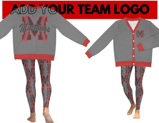 CUSTOM TEAM CARDIGAN AND LEGGINGS SET