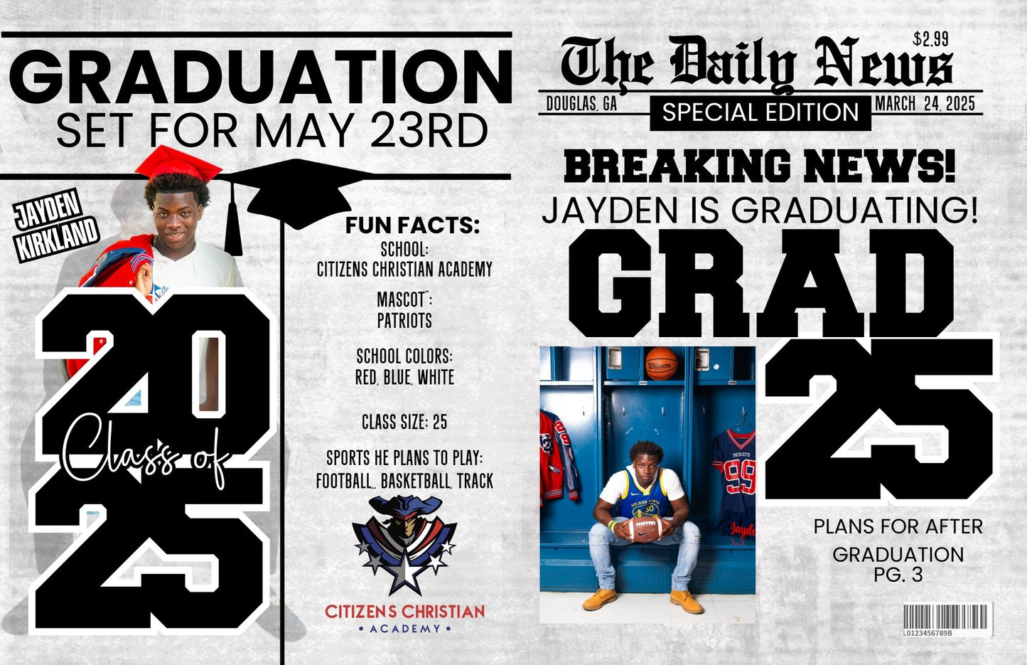 GRAD NEWSPAPER 2 PAGE POSTER