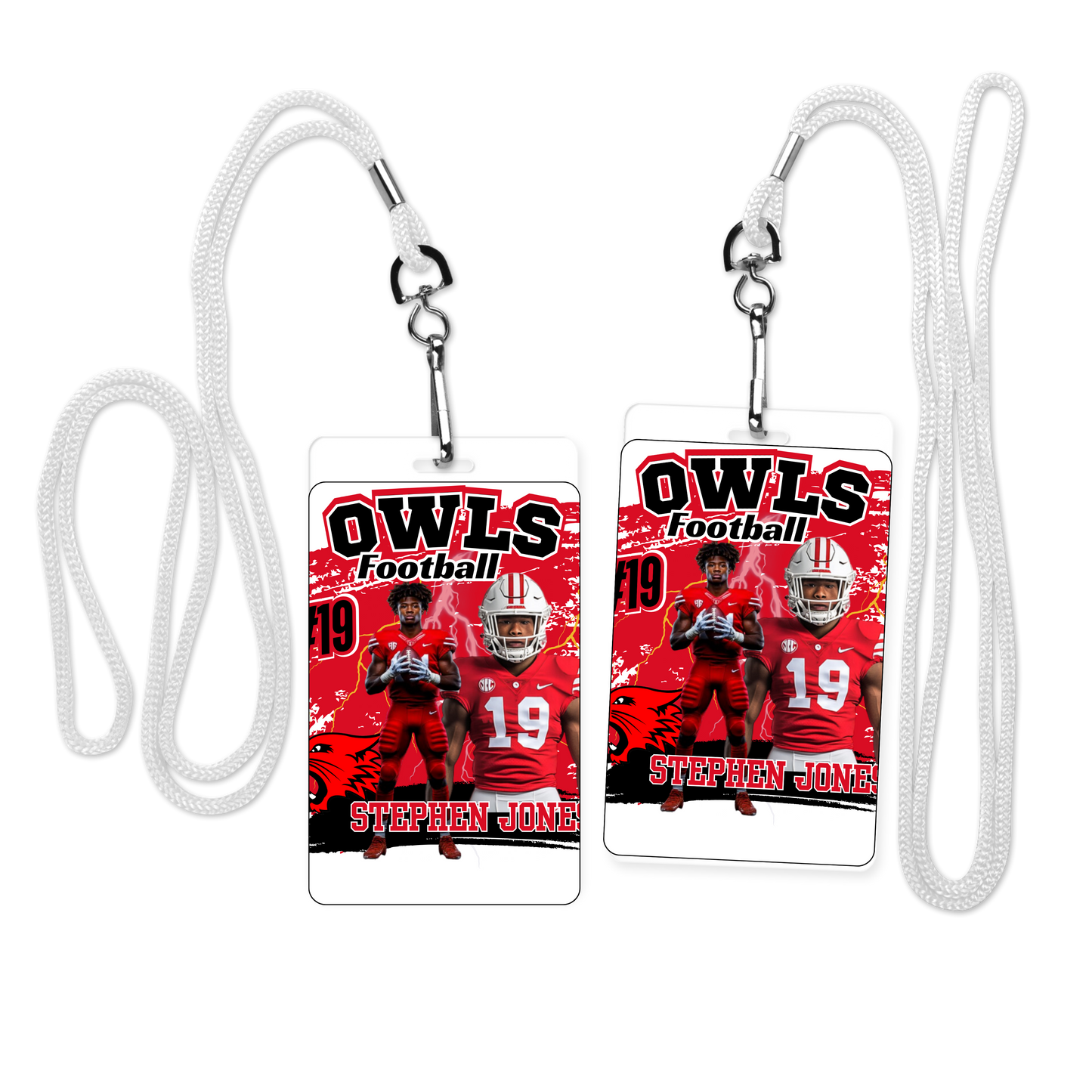 Custom Sports Themed Photo Lanyards- Set of 5