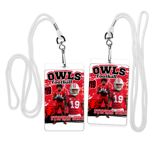 Custom Sports Themed Photo Lanyards- Set of 5