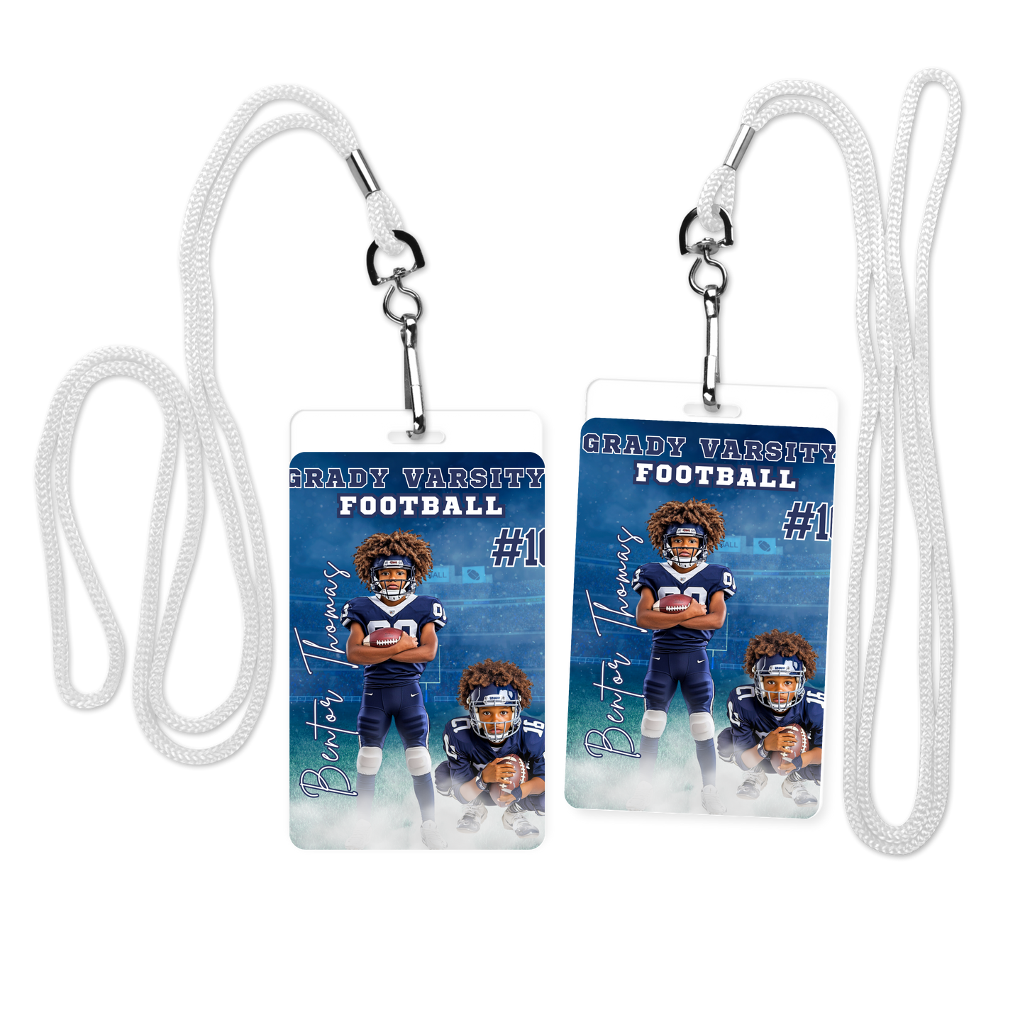 Custom Sports Themed Photo Lanyards- Set of 5