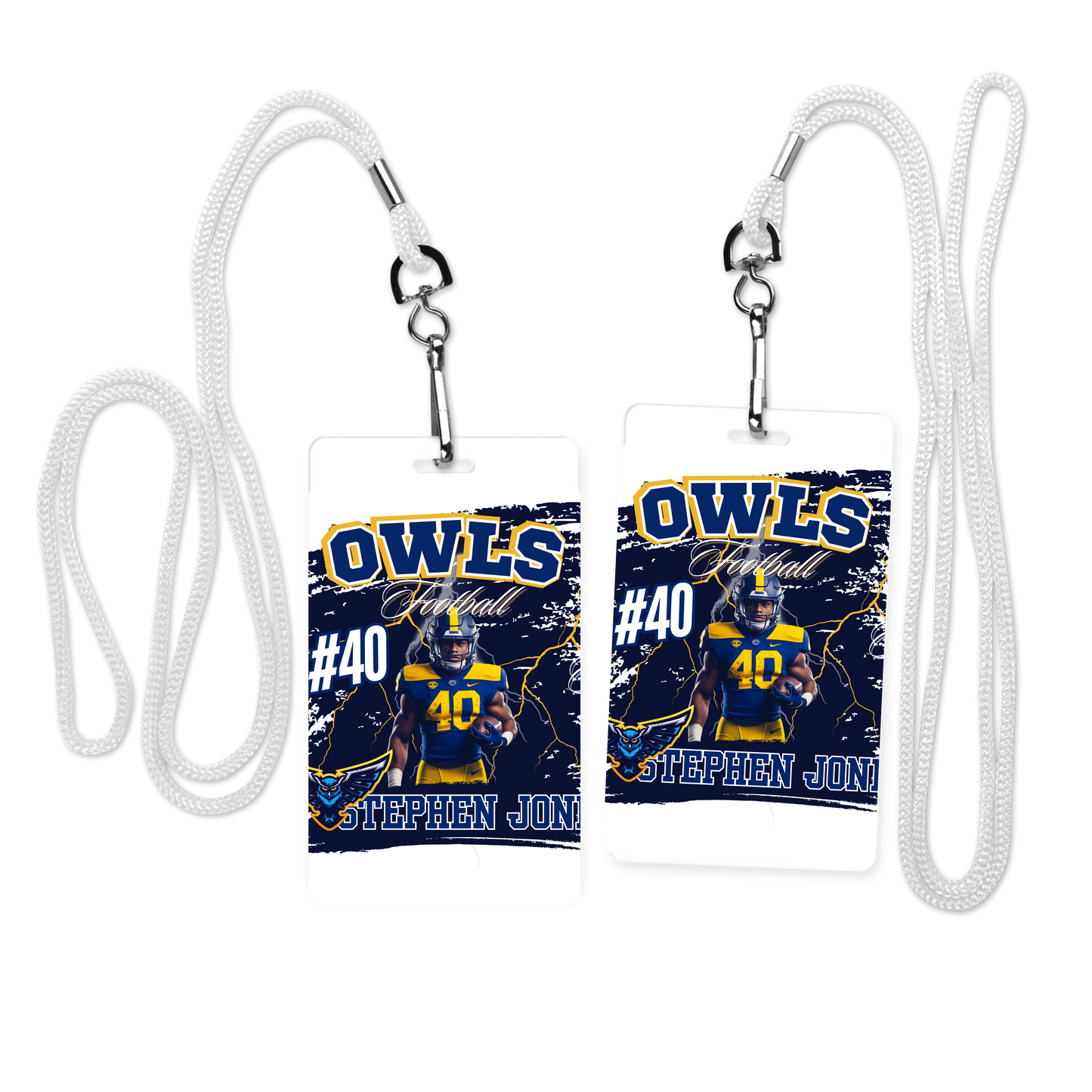 Custom Sports Themed Photo Lanyards- Set of 5