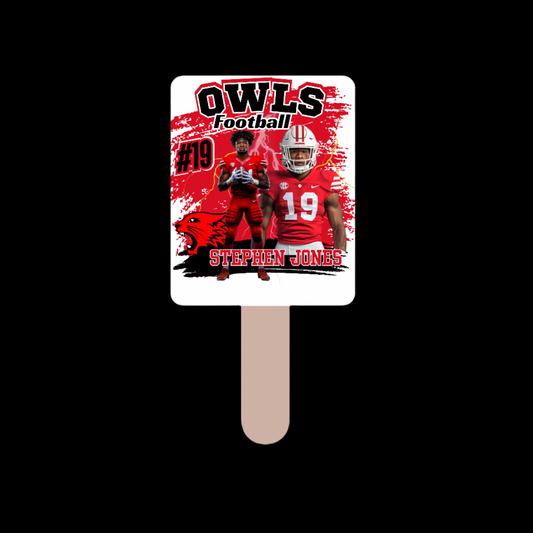 Custom Sports Themed Fan- Set of 5